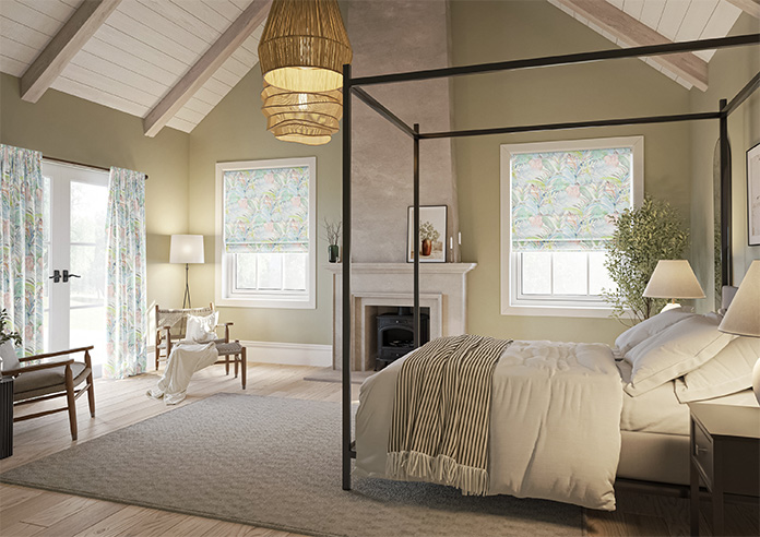 Los Angeles Velvet, Summer Breeze - Twist&Fit Roman Blind - Image 6